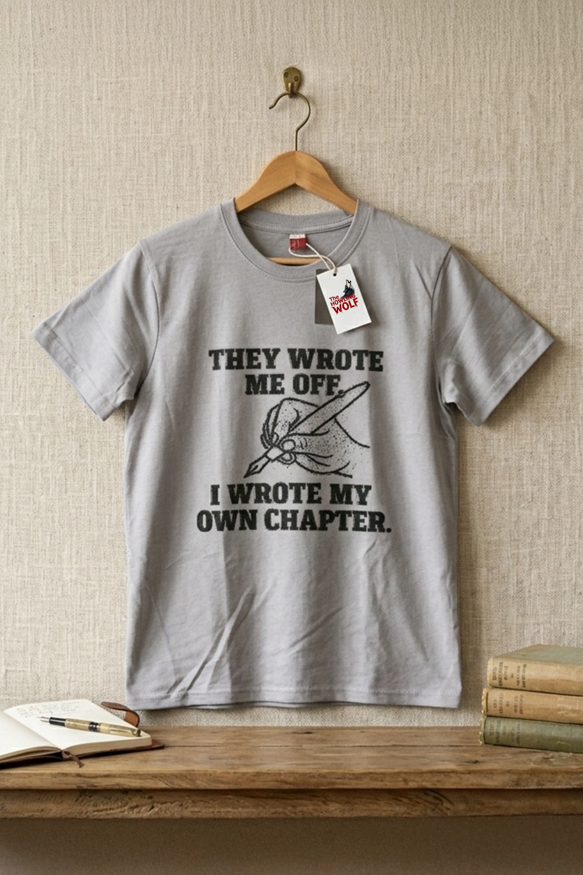 They Wrote Me Off I Wrote My Own Chapter Men’s Quote Graphic Printed T-Shirt