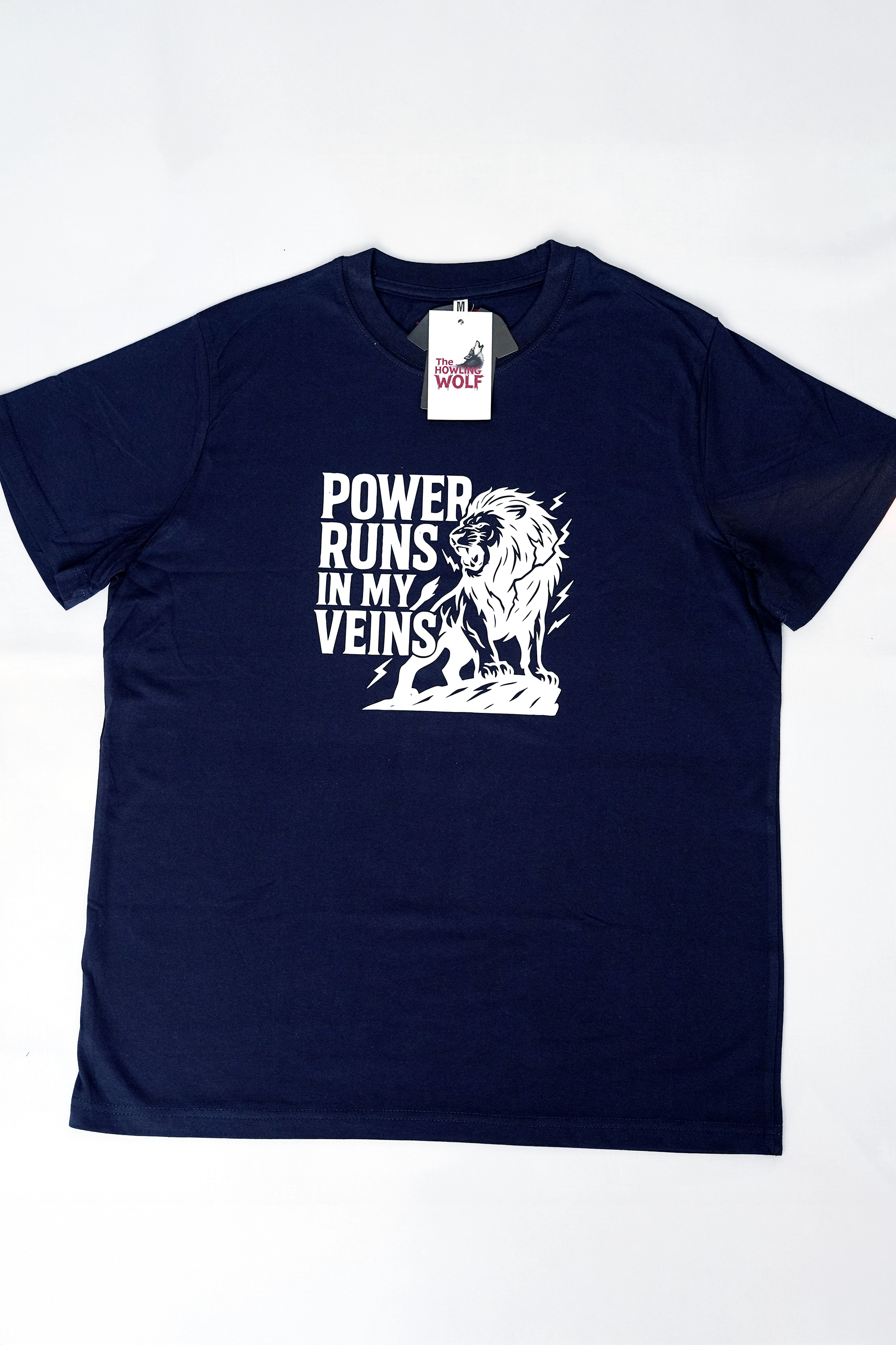 Power Runs In My Veins Men’s Graphic Printed T-Shirt for Casual Wear